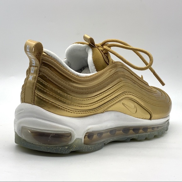 Nike Air Max 97 Metallic Gold Women's Running Sneakers - Picture 7 of 13
